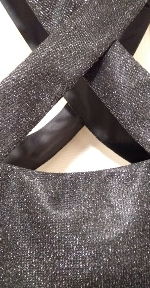 NWOT Sparkle, Criss-Cross Crop Top Racerback Tank - Picture 4 of 11